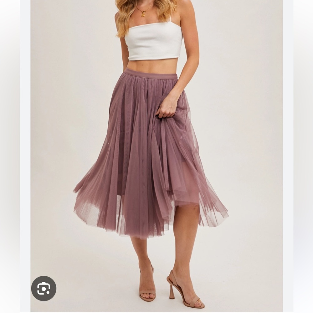 NWT Bluivy Mauve Tulle Skirt